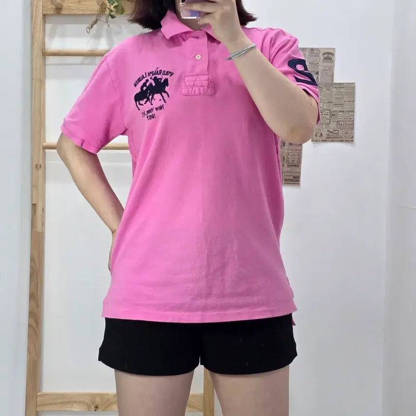 [BUNJANG] Polo Ralph Lauren New York 1967 Double Embroidered Big Pony Pique Short Sleeve Polo T-Shirt - Size M / [프립]M/폴로 랄프로렌 뉴욕 1967 더블 자수 빅포니 피케 반팔 카라티