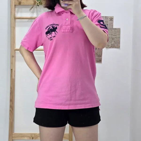 [BUNJANG] Polo Ralph Lauren New York 1967 Double Embroidered Big Pony Pique Short Sleeve Polo T-Shirt - Size M / [프립]M/폴로 랄프로렌 뉴욕 1967 더블 자수 빅포니 피케 반팔 카라티
