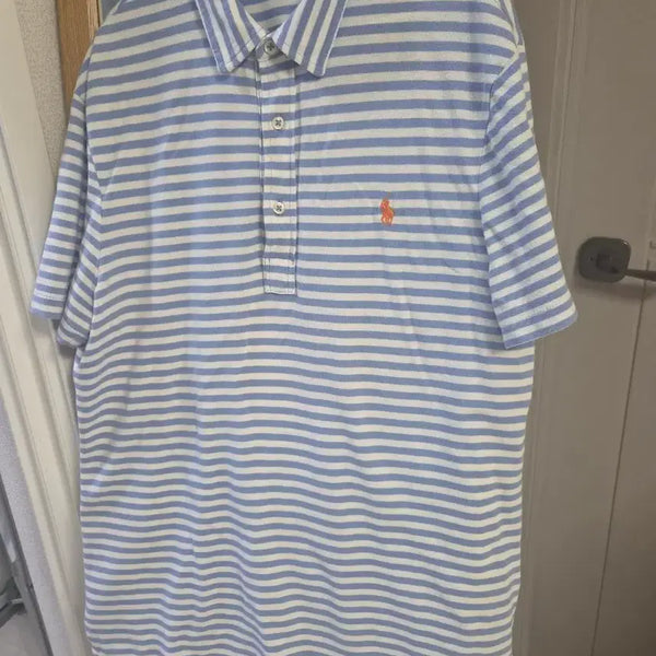 [BUNJANG] Polo Ralph Lauren Striped Short Sleeve Polo Shirt M / 폴로 랄프로렌 스트라이프 반팔 카라티m