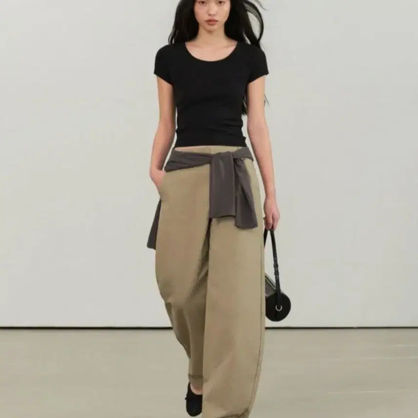 [BUNJANG] Musinsa Standard Barrel Pants Beige M / 무신사 스탠다드 배럴 팬츠