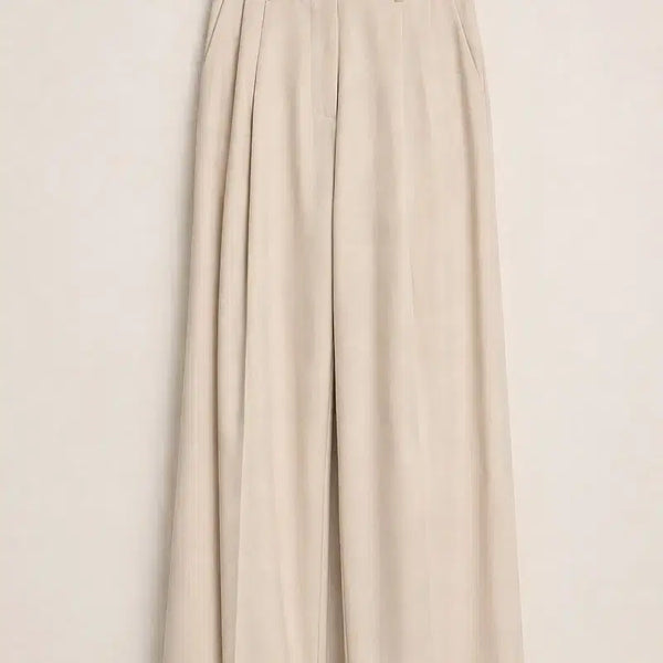 [BUNJANG] Theob Cotton Pintuck Wide Slacks Ivory S / [정가15만 새상품] 드오브 코튼 핀턱 와이드 슬랙스 아이보리 S 시에 아뜨랑스 하객룩 출근룩
