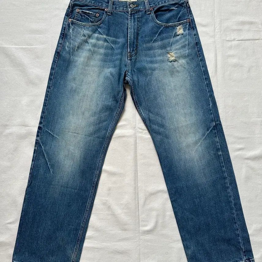 [BUNJANG] Levi's 569 Loose Straight Catwash Denim Pants (Size 34) / 00s 리바이스 569 루즈 스트레이트 캣워싱 데님 팬츠 34