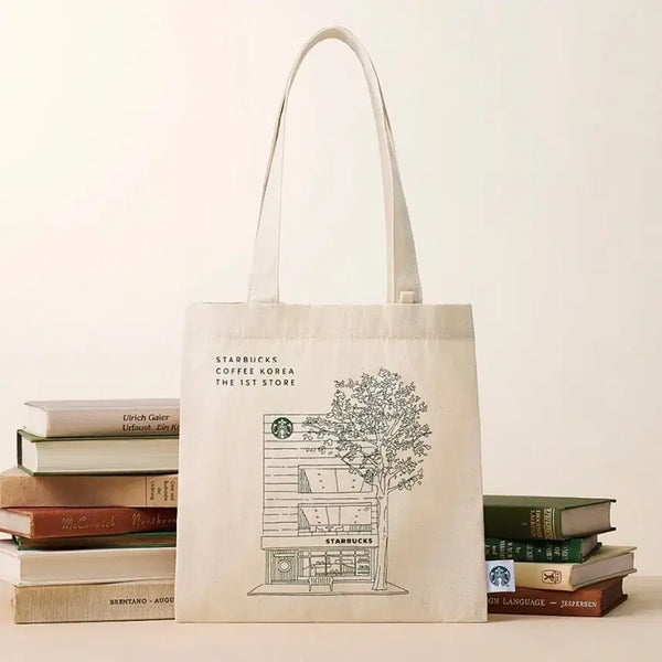 [BUNJANG] Starbucks 1st Store Book Bag Eco Bag (Sealed) / 스타벅스 1호점 북백 에코백 미개봉 새상품