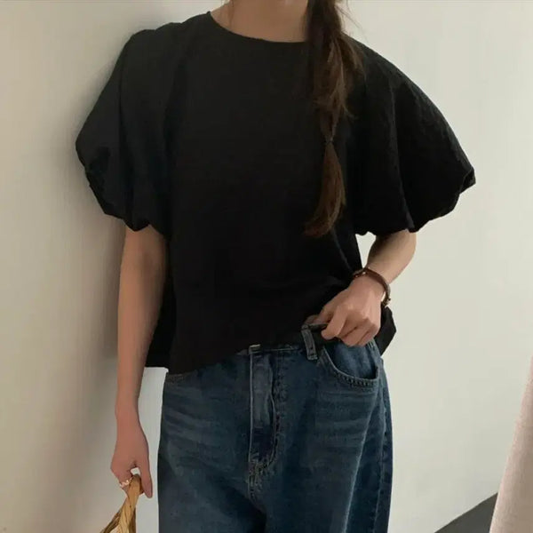 [BUNJANG] Basket Blouse - Black / 바스켓 블라우스 블랙
