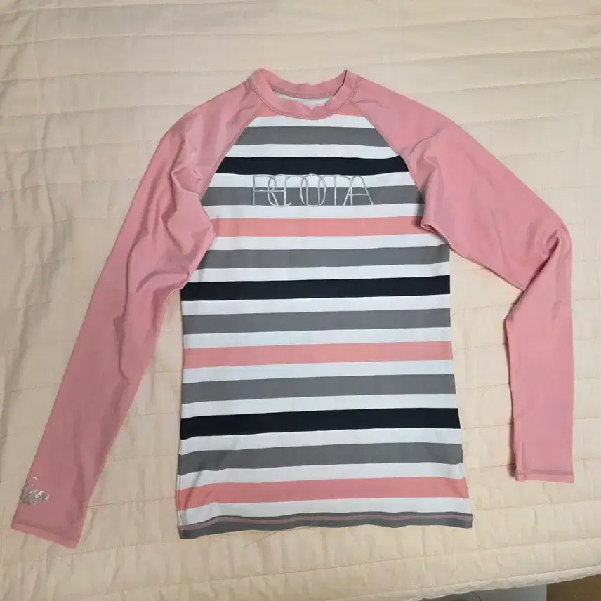 [BUNJANG] Renoma Women's Rash Guard Top Pink Stripe / 레노마 여성 상의 래쉬가드 85 핑크 스트라이프