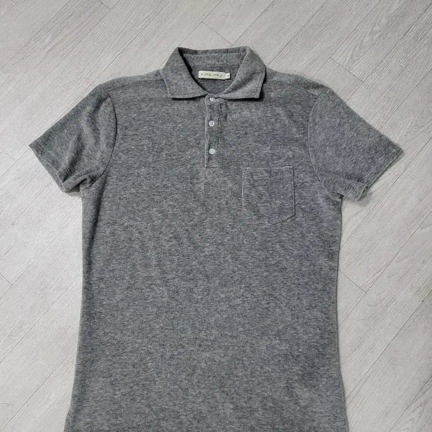 [BUNJANG] SuitSupply Men's Grey Short-Sleeve Collar T-Shirt (M/95) Slim Fit / SUITSUPPLY 슈트서플라이 반팔 카라티 그레이 M사이드(95) 슬림핏
