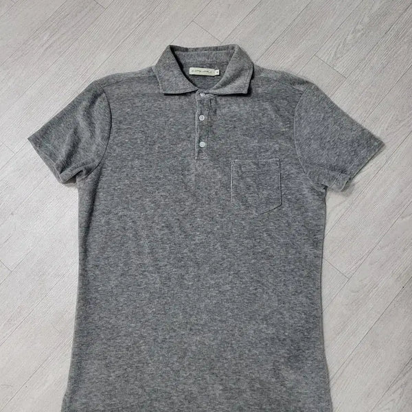[BUNJANG] SuitSupply Men's Grey Short-Sleeve Collar T-Shirt (M/95) Slim Fit / SUITSUPPLY 슈트서플라이 반팔 카라티 그레이 M사이드(95) 슬림핏