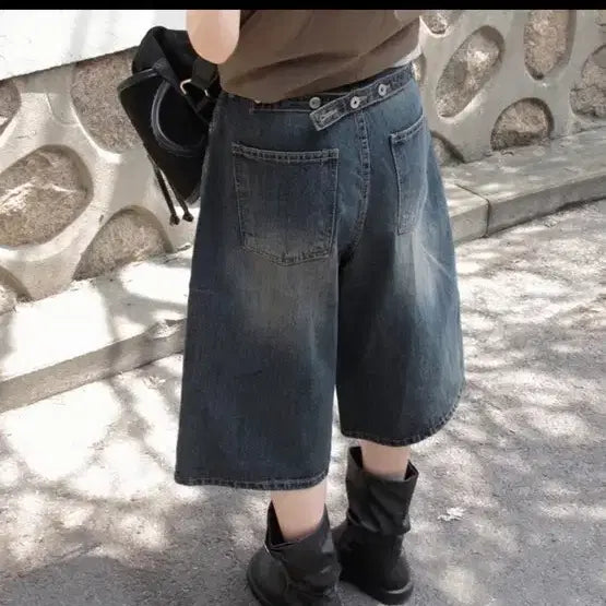 [BUNJANG] Blue Bermuda Shorts / 청버뮤다팬츠