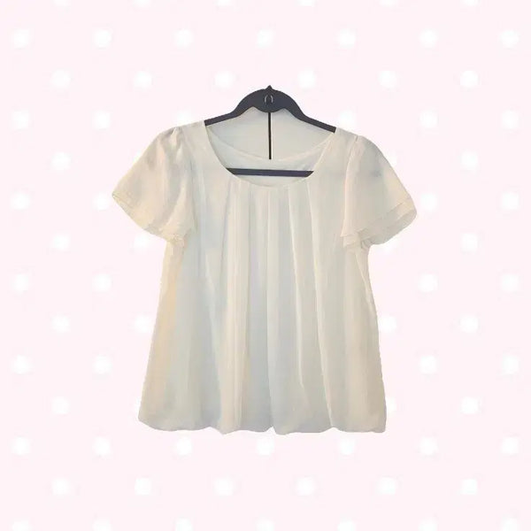 [BUNJANG] Angel Balloon Blouse Cream Ivory Vintage Mori Girl / 히메갸루 엔젤 벌룬 블라우스 크림 아이보리 빈티지 모리걸