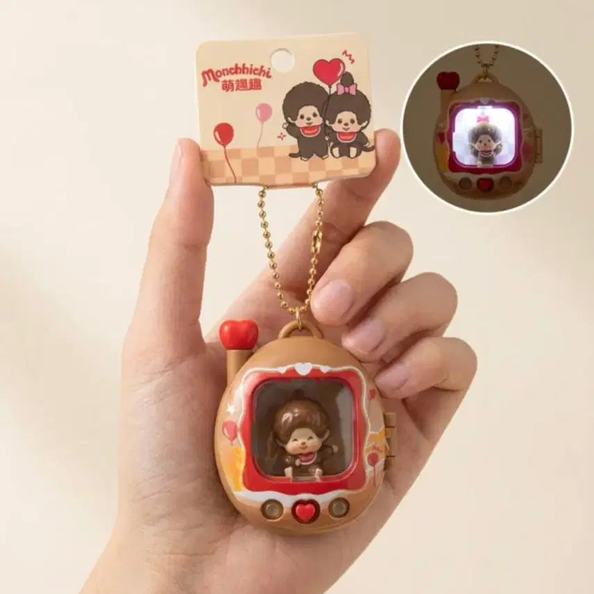 [BUNJANG] Authentic Monchhichi Tamagotchi LED Keychain (New) / 정품 몬치치 다마고치 LED 키링 (새상품)