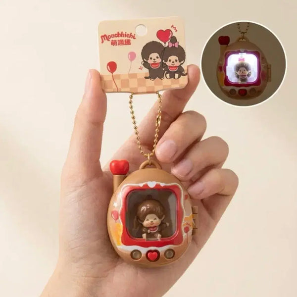 [BUNJANG] Authentic Monchhichi Tamagotchi LED Keychain (New) / 정품 몬치치 다마고치 LED 키링 (새상품)