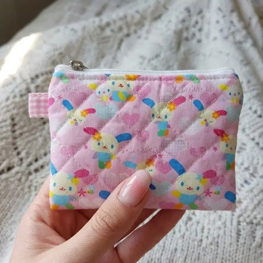 [BUNJANG] Usahana Quilted Zipper Card Holder / 우사하나 누빔 지퍼 카드지갑