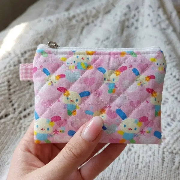 [BUNJANG] Usahana Quilted Zipper Card Holder / 우사하나 누빔 지퍼 카드지갑