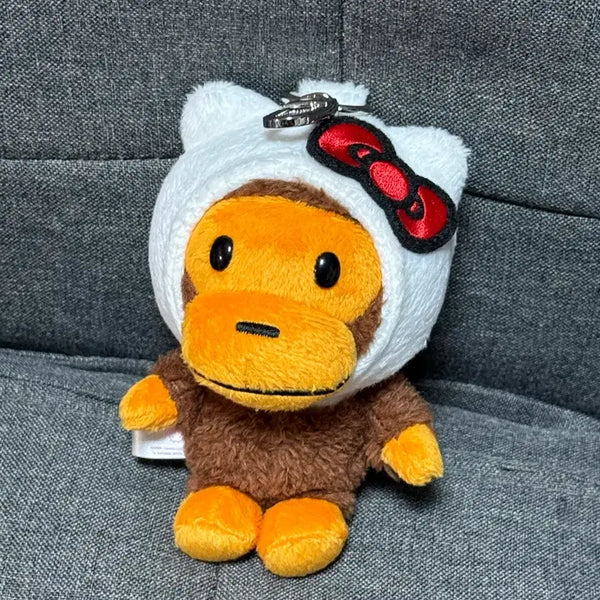 [BUNJANG] BAPE x Sanrio Hello Kitty BABY MILO Plush Keychain / 베이프 산리오 헬로키티 플러시 키링