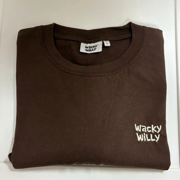 [BUNJANG] Wackywilly Crop T-shirt Brown / 와키윌리 크롭 반팔티셔츠