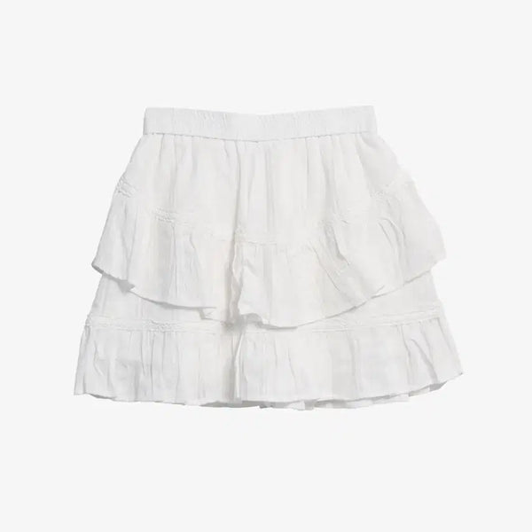 [BUNJANG] Tiered Ruffle Flare Mini Skirt Pants / 캉캉 플레어 밴딩 미니스커트 바지