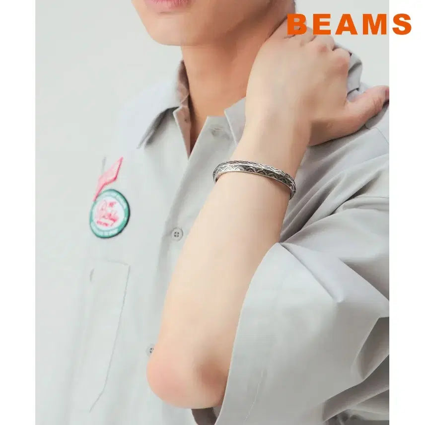 [BUNJANG] BEAMS Heart Native Stamp Bangle / 빔즈 하트 네이티브 스탬프 뱅글