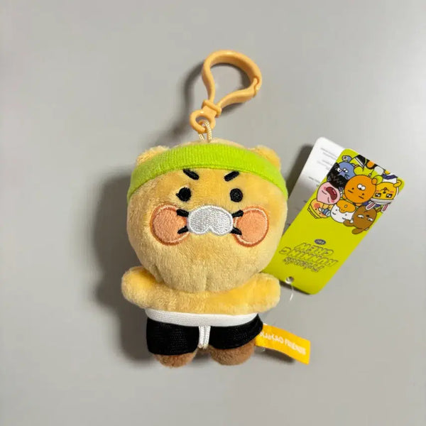 [BUNJANG] Authentic Kakao Friends Chunsik Running Crew Plush Keychain / 정품 카카오프렌즈 춘식이 러닝크루 인형키링