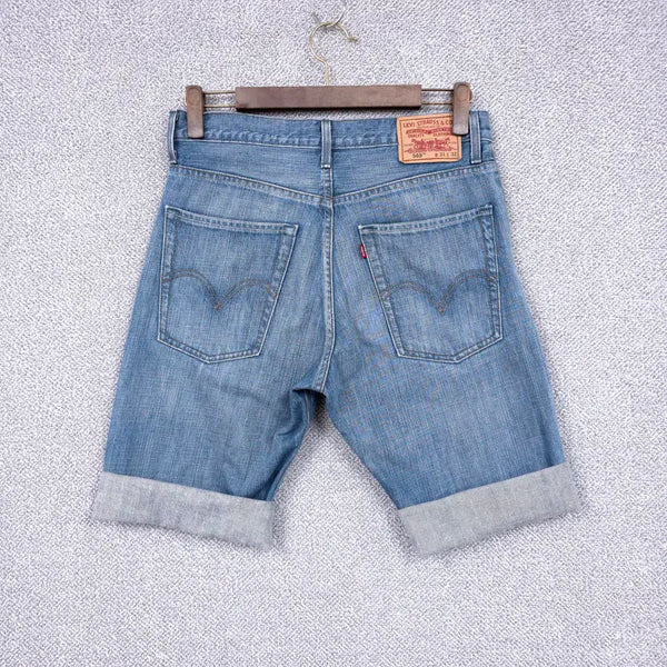 [BUNJANG] Levi's 569 Men's Imported Light Wash Denim Shorts Size 32 / 리바이스[569] 남성 수입판 중연청 워싱 데님 반바지 32