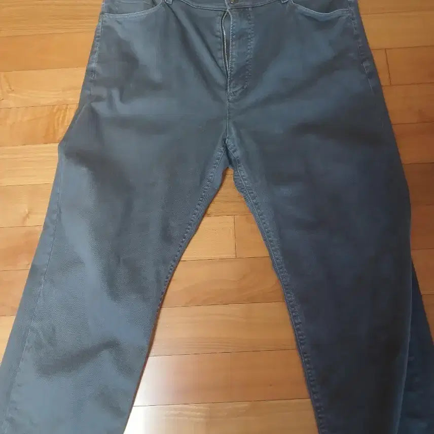 [BUNJANG] Time Homme Garment-Washed Cotton Blend Straight Fit Pants Dark Grey / 타임옴므 가먼트워싱 면혼방 다크그레이 스트레이트핏 바지88 (35)