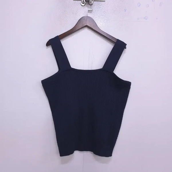 [BUNJANG] Cresson 25ss Sleeveless Knit Top - Navy / 크레송) 25ss 여름 끈나시 니트탑 -77