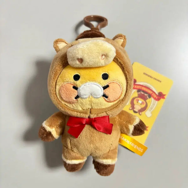 [BUNJANG] Official Kakao Friends Choonsik Horse Costume Lucky Draw Plush Keychain / 정품 카카오프렌즈 춘식이 말 코스튬 행운인형 키링 올어라운드럭