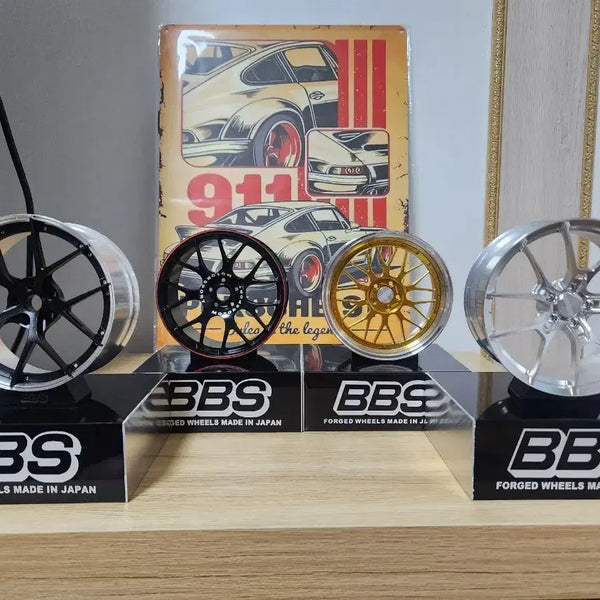 [BUNJANG] BBS 1/5 Scale Forged Wheel Set with Base Plate (4 Pieces) / 1/5 스케일  단조휠+ 베이스판 포함  풀셋 4P 일괄(최종인하)