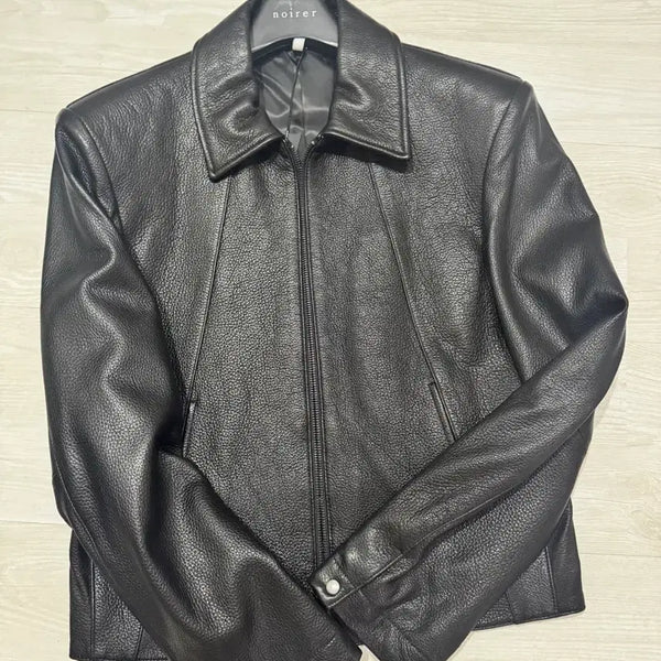 [BUNJANG] Noir Goat Shrunken Leather Jacket (Black) / 노이어 고트 슈렁큰 레더 자켓 (블랙)