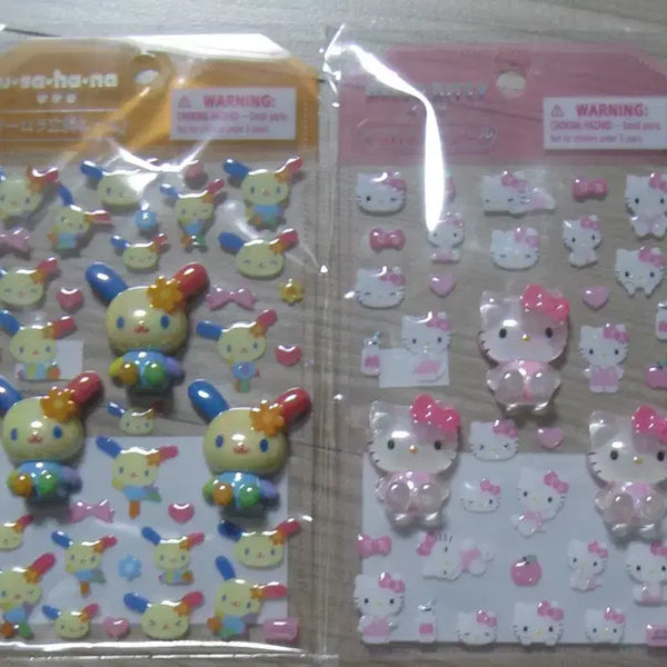[BUNJANG] Sanrio Charameki Stickers Hello Kitty & Usahana / 산리오 캬라메키 스티커 헬로키티 우사하나