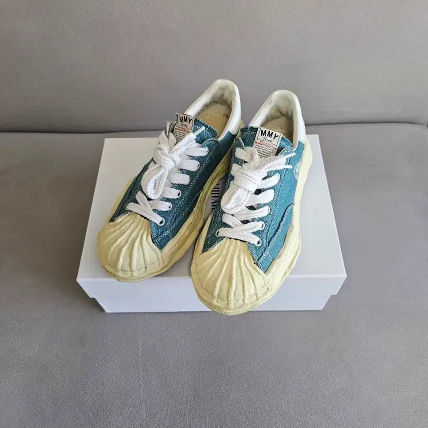 [BUNJANG] Mihara Yasuhiro Blakey VL Blue Canvas Low Top Sneakers / [43]미하라 야스히로 블레이키 VL 블루 캔버스 로우 컨버스