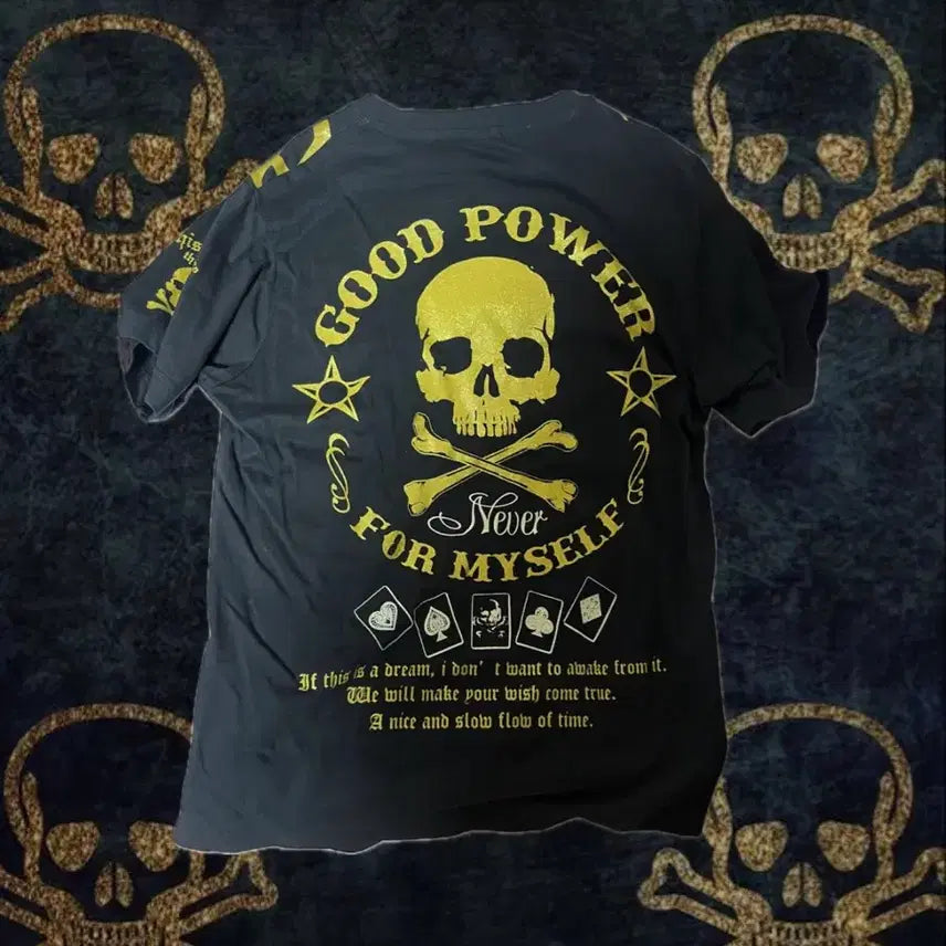 [BUNJANG] Vintage Skull Graphic T-Shirt / Punk 펑크 해골 빅프린팅 빈티지 스컬 반팔 락 y2k 블랙