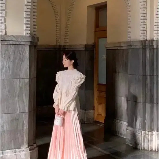 [BUNJANG] Bicini Gongeu Skirt Pink Original Length / 바이씨니 공작스커트 핑크 팔아요
