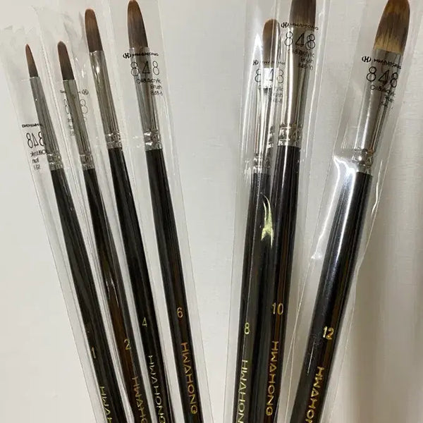 [BUNJANG] Hwahong Acrylic/Oil Painting Brush Set (Size 1-12) / 화홍 아크릴(유화) 1호~12호
