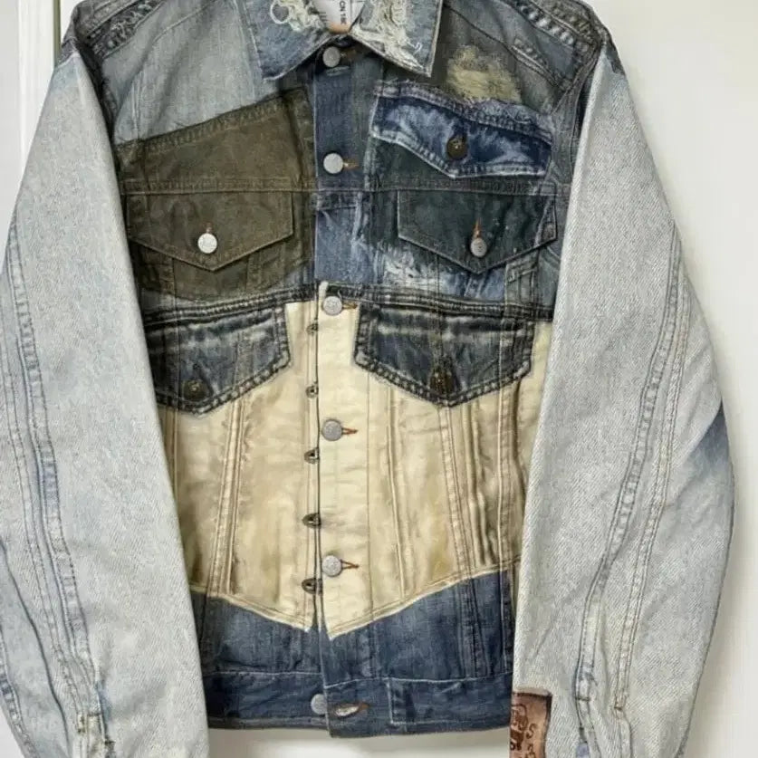 [BUNJANG] Acne Studios 24FW Trompe-l'oeil Denim Jacket / 아크네 24fw 트롱프뢰유 데님자켓