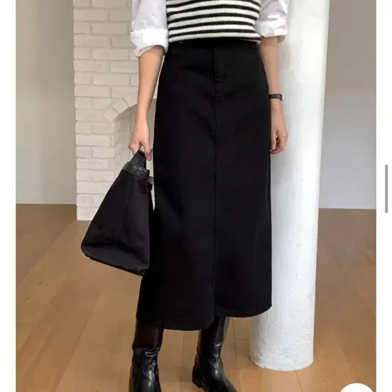 [BUNJANG] Obmuut Porter Denim Long Skirt / 오브뮤트 포터 데님 롱 스커트