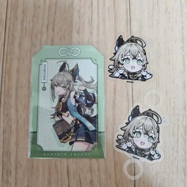 [BUNJANG] Genshin Impact PC Lounge Kirara Omamori & Straw Pick Bundle / 원신 pc라운지 키라라 오마모리 + 빨대픽