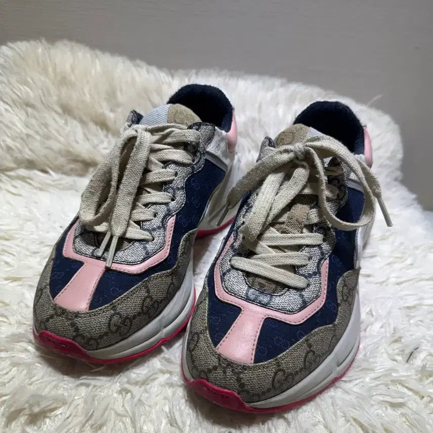 [BUNJANG] Gucci Rhyton Sneakers Pink / 구찌 라이톤 스니커즈 핑크