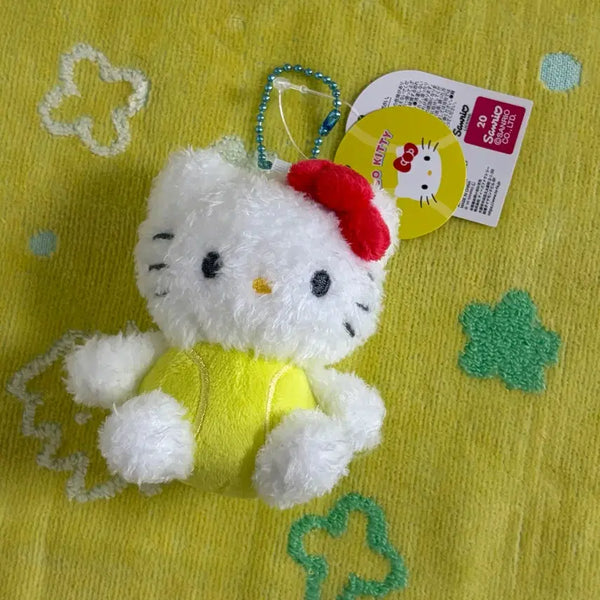 [BUNJANG] Sanrio Hello Kitty Tennis Ball Plush Keychain / 산리오 헬로키티 테니스공 인형 키링