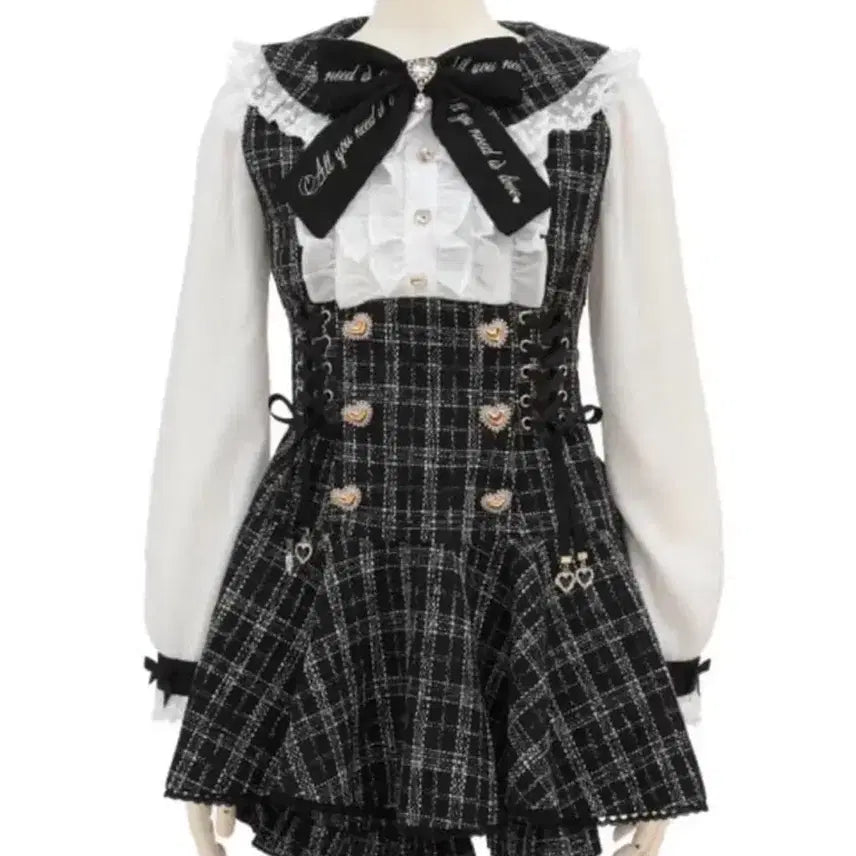 [BUNJANG] LIZ LISA Tweed Setup Dress / 리즈리사 트위드 셋업 원피스 판매 로지타 시허니 지뢰계 양지뢰 스나계