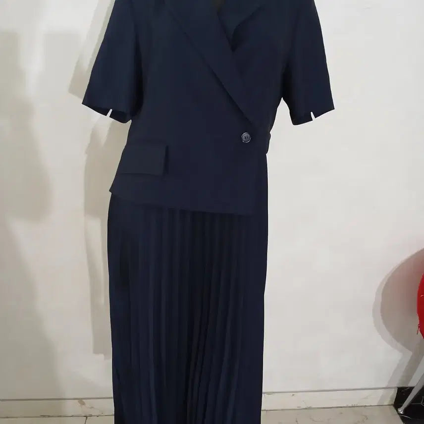 [BUNJANG] Stéphane Chapelle Two-Piece Pleated Long Dress / (새상품) 스테파넬 투피스형 플리츠매치 롱원피스