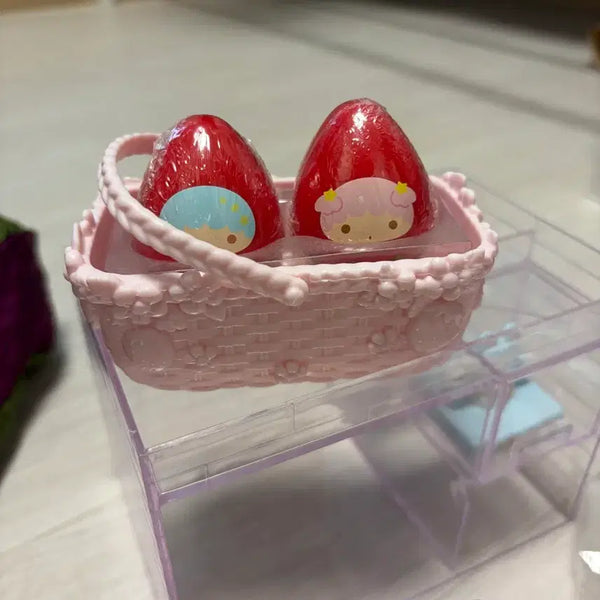 [BUNJANG] Sanrio Little Twin Stars Ichigo Strawberry Stamp Set / 2020 산리오 키키라라 리틀트윈스타 딸기 이치고 도장 스탬프