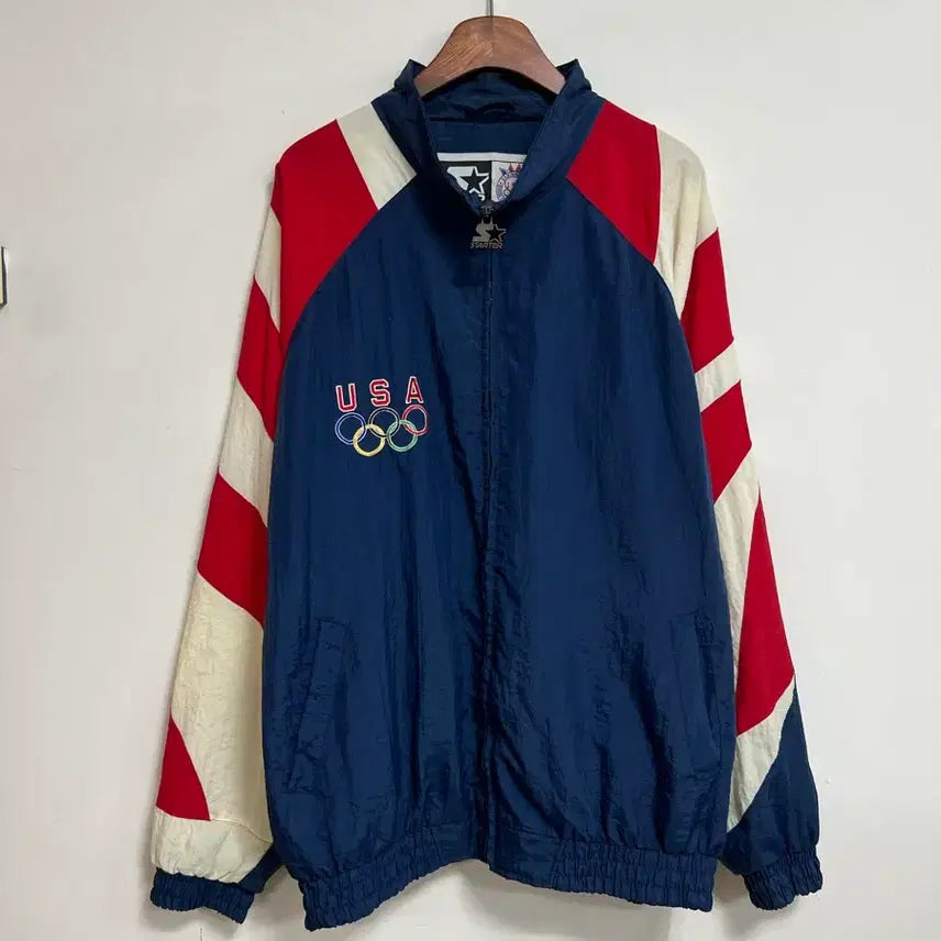 [BUNJANG] Starter USA Olympic Windbreaker Jacket 2XL / 스타터 USA 올림픽 바람막이 자켓