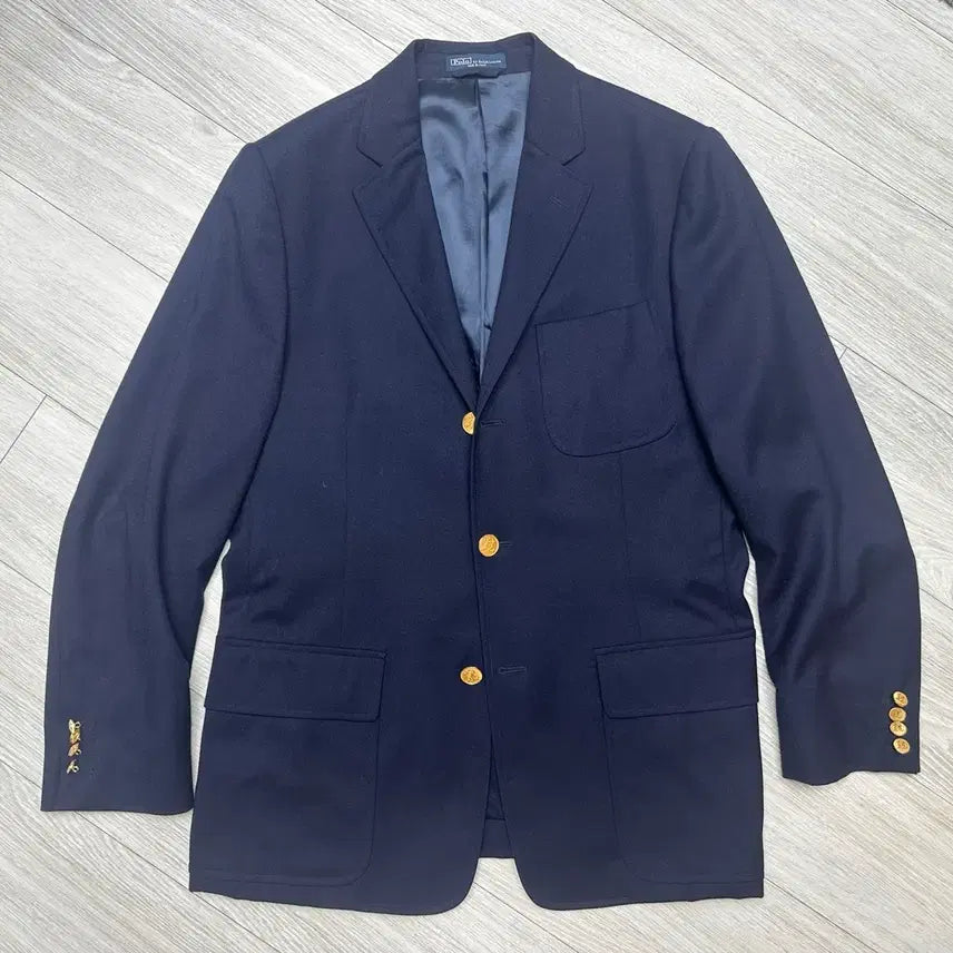 [BUNJANG] Polo Ralph Lauren Italy Original Gold Button Blazer / 폴로 이태리 오리지널 금장 블레이저 42