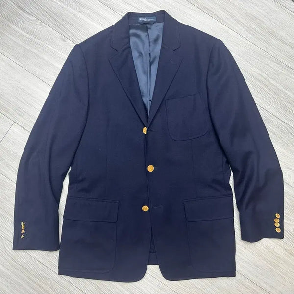 [BUNJANG] Polo Ralph Lauren Italy Original Gold Button Blazer / 폴로 이태리 오리지널 금장 블레이저 42