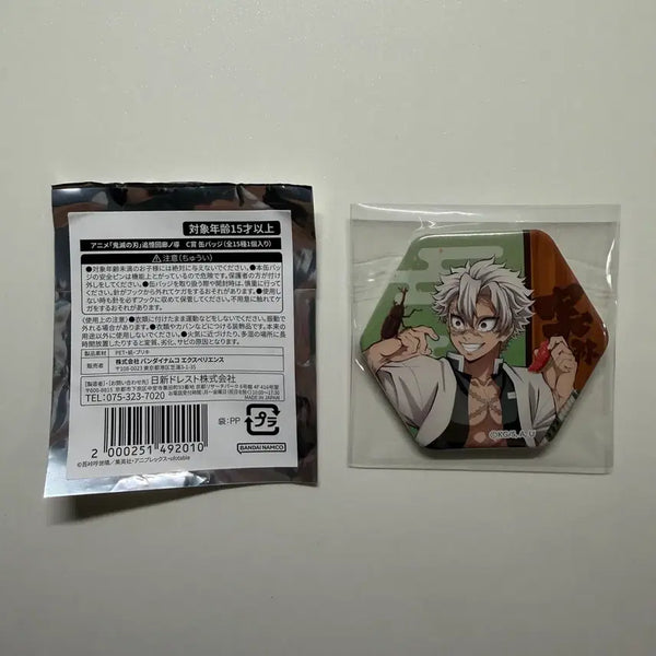 [BUNJANG] Demon Slayer: Kimetsu no Yaiba Kuji Hexagonal Can Badge Sanemi / 귀멸의 칼날 쿠지 육각 캔뱃지 사네미