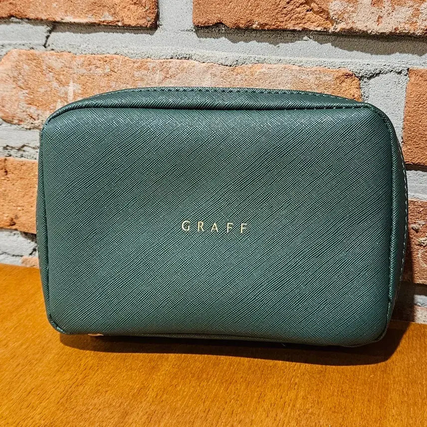 [BUNJANG] Korean Air Graff Cosmetic Pouch Green / 대한항공 그라프 화장품 파우치 그린