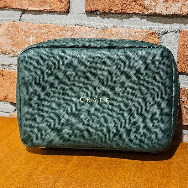 [BUNJANG] Korean Air Graff Cosmetic Pouch Green / 대한항공 그라프 화장품 파우치 그린