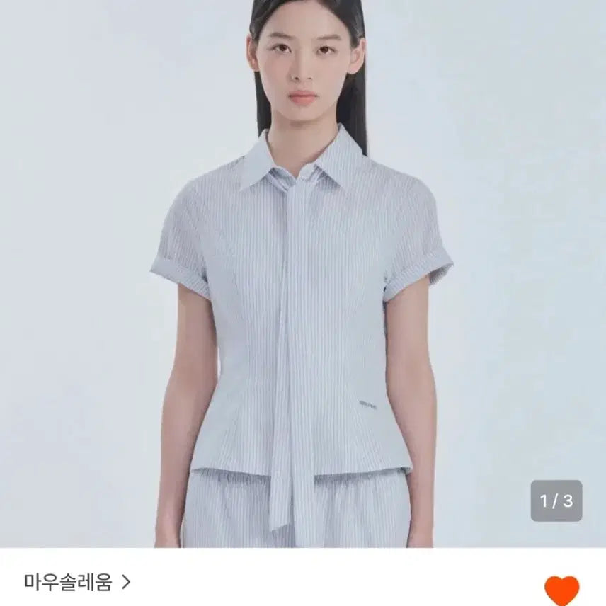 [BUNJANG] Mausoleum Striped Short-Sleeve Shirt (M) / 마우솔레움 반팔 스트라이프 셔츠 m사이즈