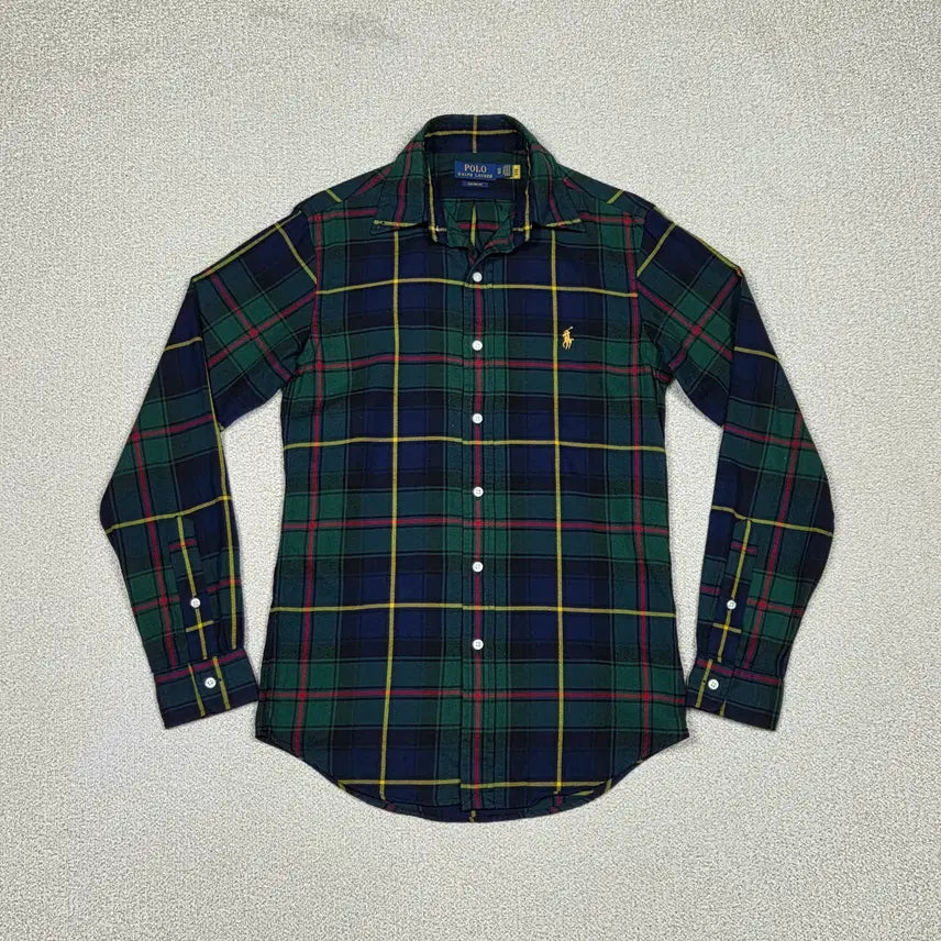 [BUNJANG] Polo Ralph Lauren Custom Fit Flannel Long Sleeve Shirt / [폴로 랄프로렌] 타탄 체크 커스텀핏 플라넬 긴팔 셔츠 | S00585