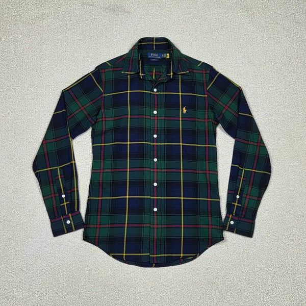 [BUNJANG] Polo Ralph Lauren Custom Fit Flannel Long Sleeve Shirt / [폴로 랄프로렌] 타탄 체크 커스텀핏 플라넬 긴팔 셔츠 | S00585
